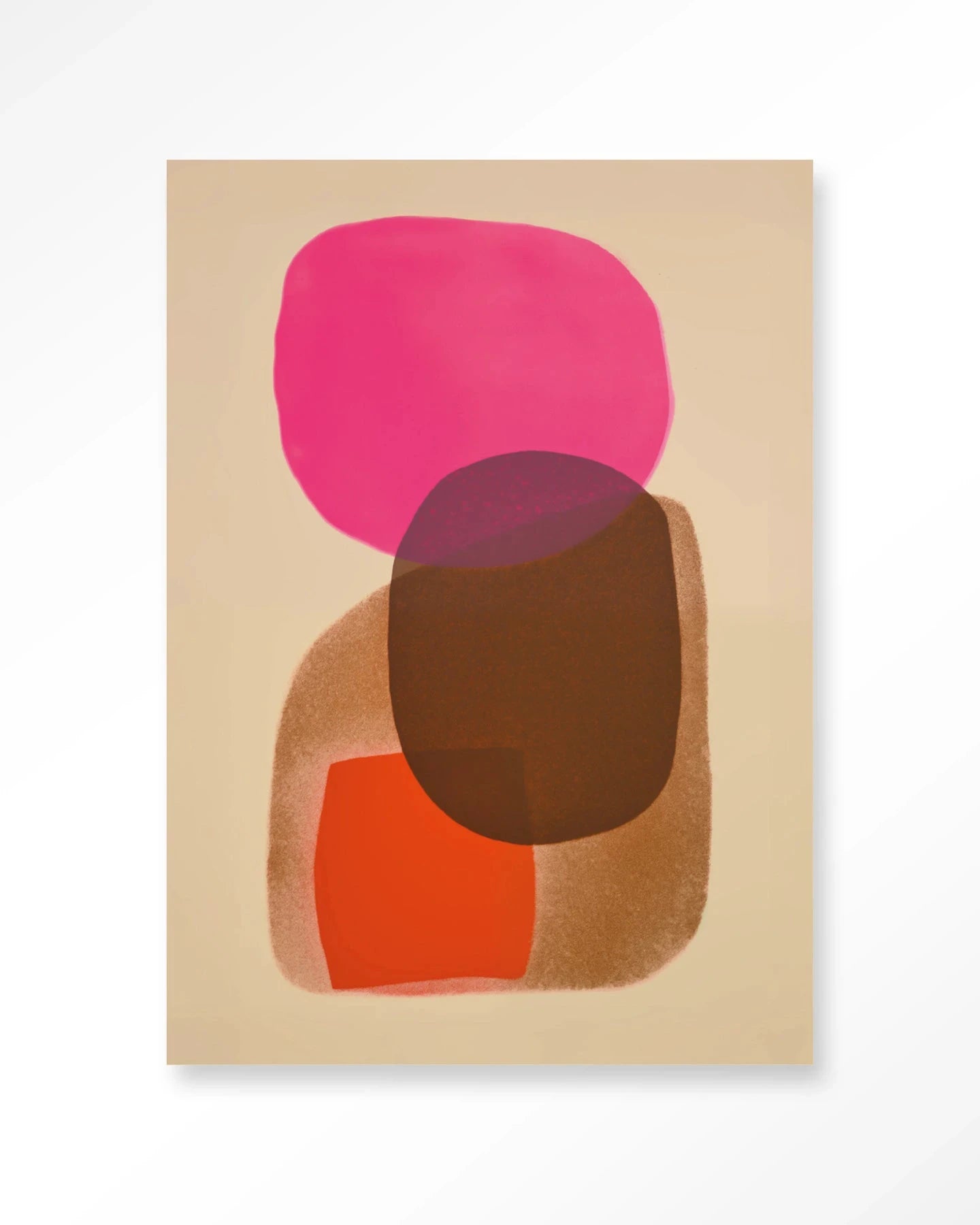 Rosy Echo - Moderne Wanddecoratie | Artprint, Glass Art, Wandkleed by Urban Cotton
