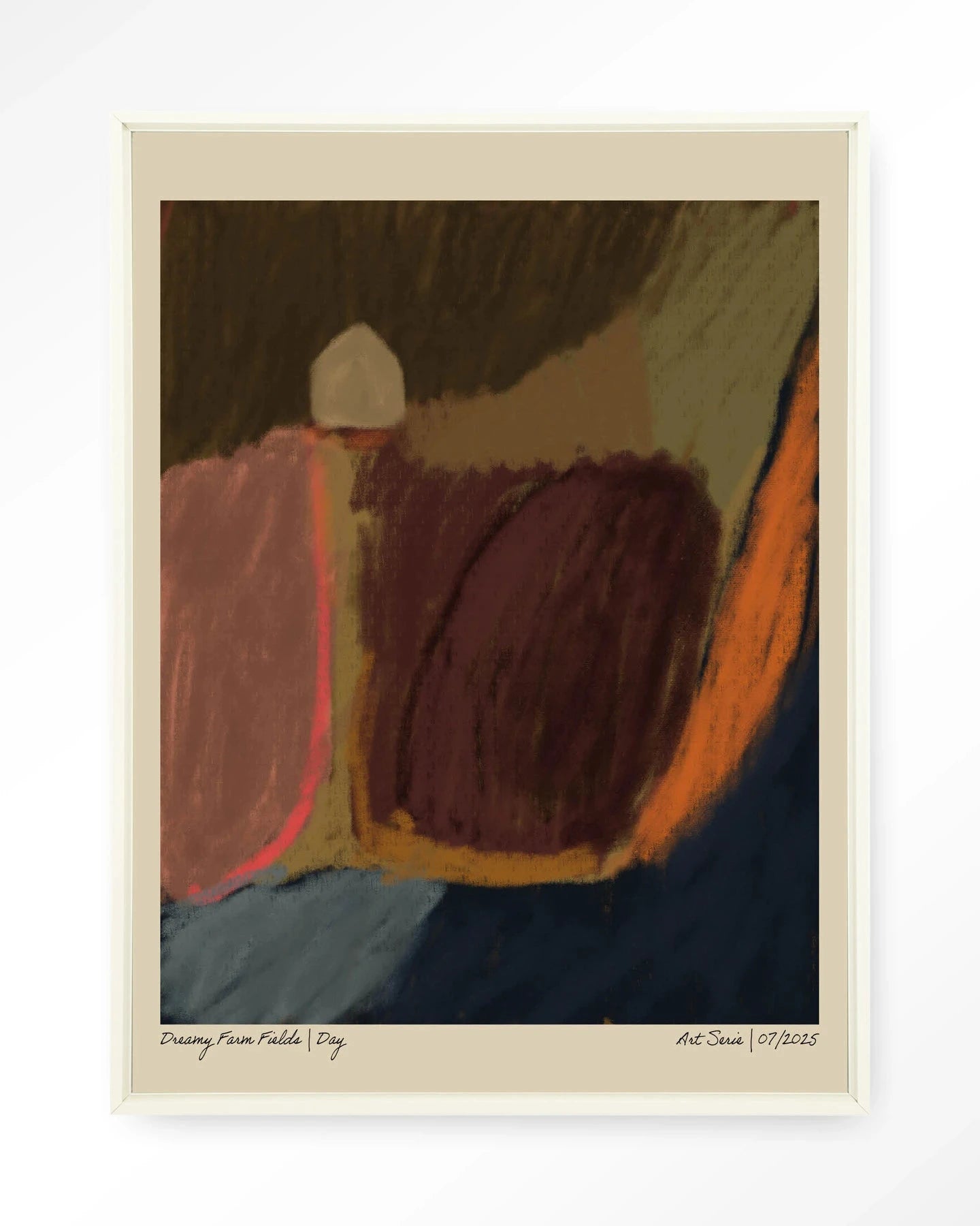 Dreamy Farmfield By Night - Moderne Wanddecoratie | Artprint, Glass Art, Wandkleed by Urban Cotton