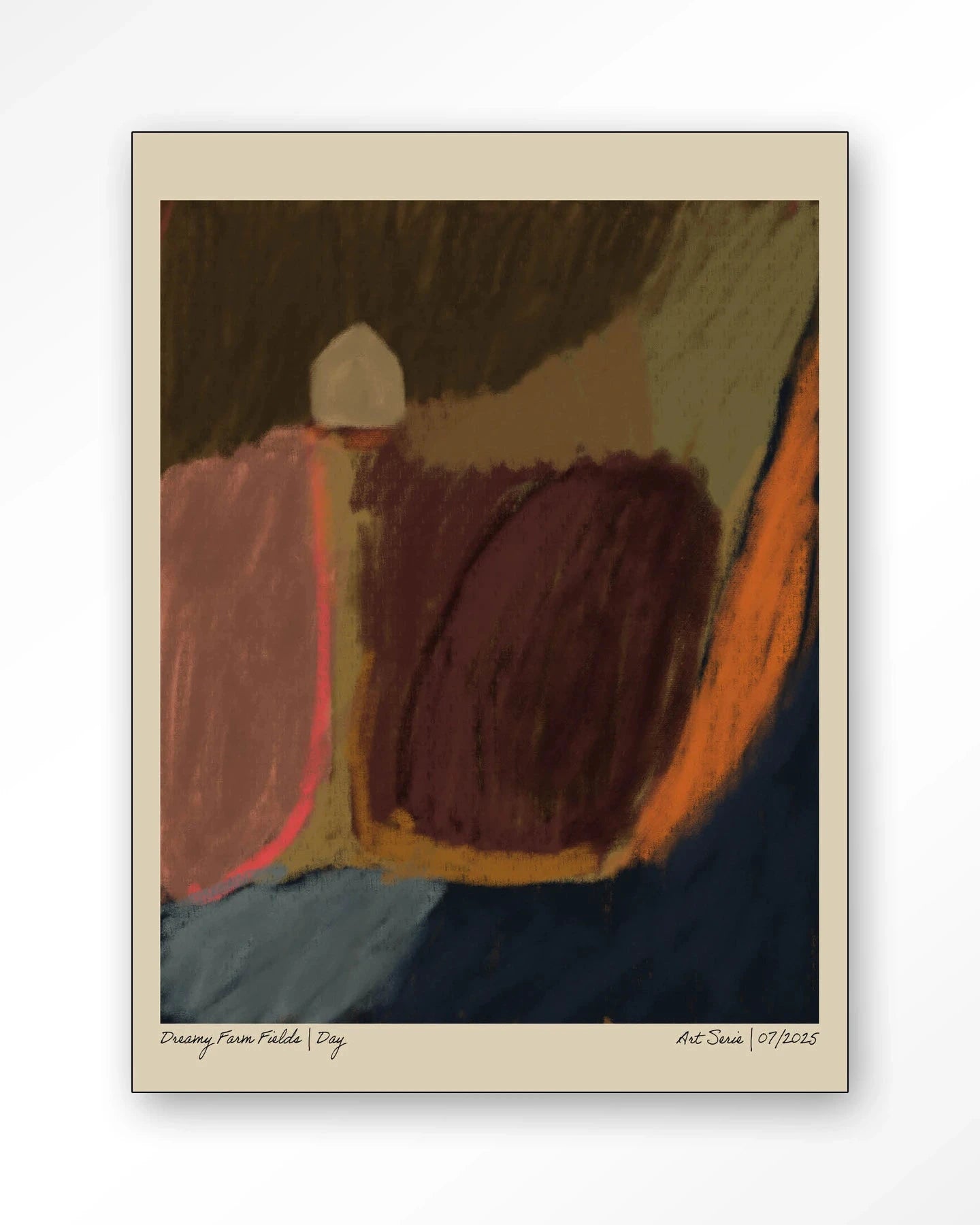 Dreamy Farmfield By Night - Moderne Wanddecoratie | Artprint, Glass Art, Wandkleed by Urban Cotton