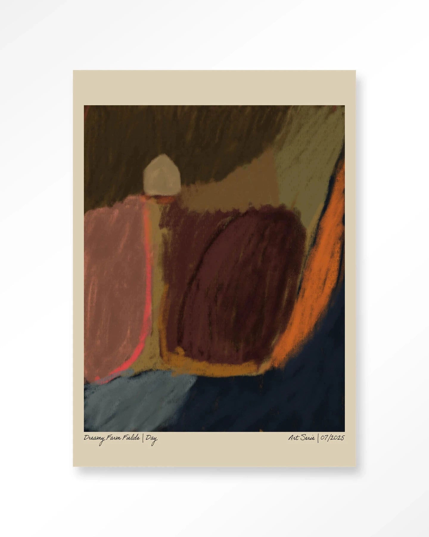 Dreamy Farmfield By Night - Moderne Wanddecoratie | Artprint, Glass Art, Wandkleed by Urban Cotton