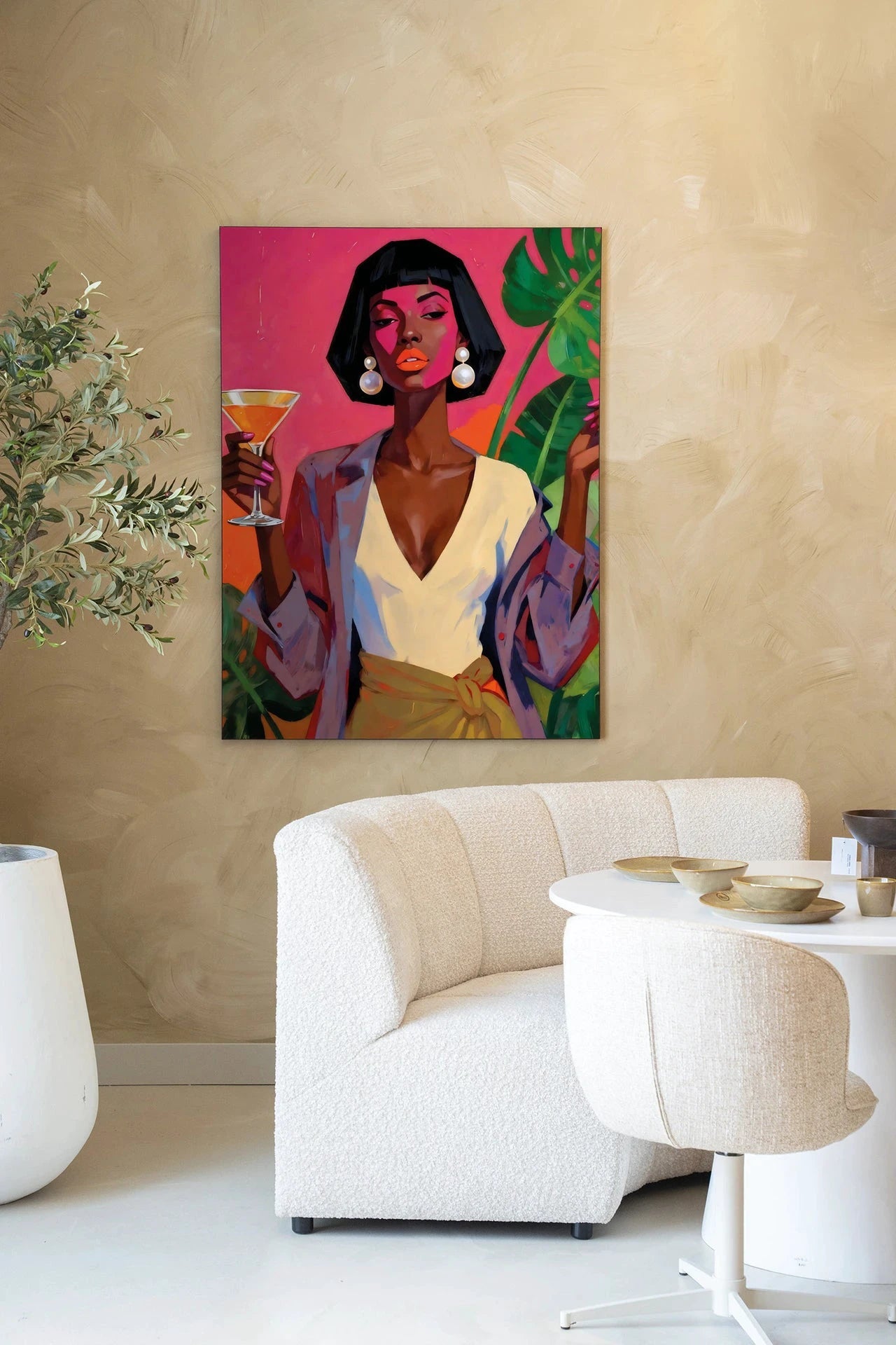 Club Tropicana - Moderne Wanddecoratie | Artprint, Glass Art, Wandkleed by Urban Cotton