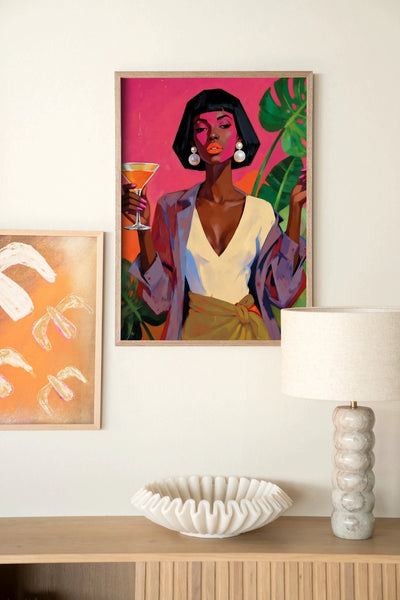 Club Tropicana - Moderne Wanddecoratie | Artprint, Glass Art, Wandkleed by Urban Cotton