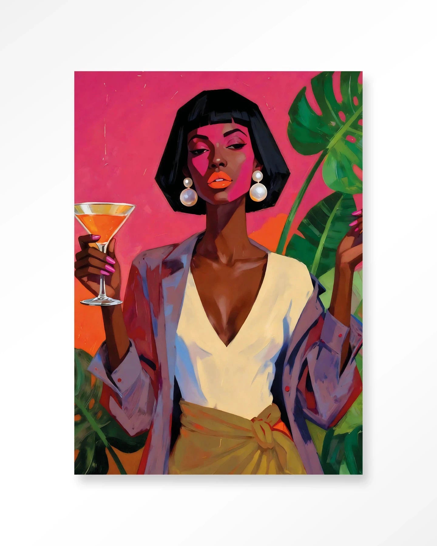 Club Tropicana - Moderne Wanddecoratie | Artprint, Glass Art, Wandkleed by Urban Cotton