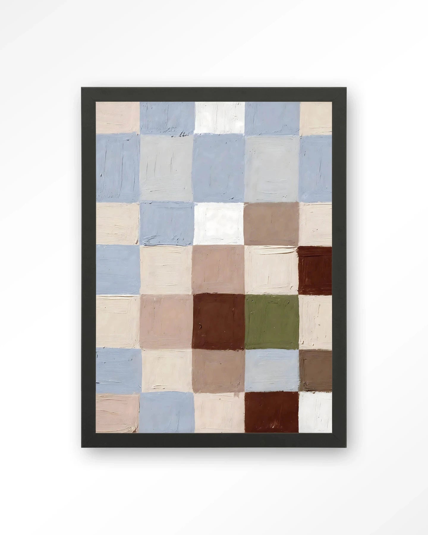 Blue Blocks - Moderne Wanddecoratie | Artprint, Glass Art, Wandkleed by Urban Cotton
