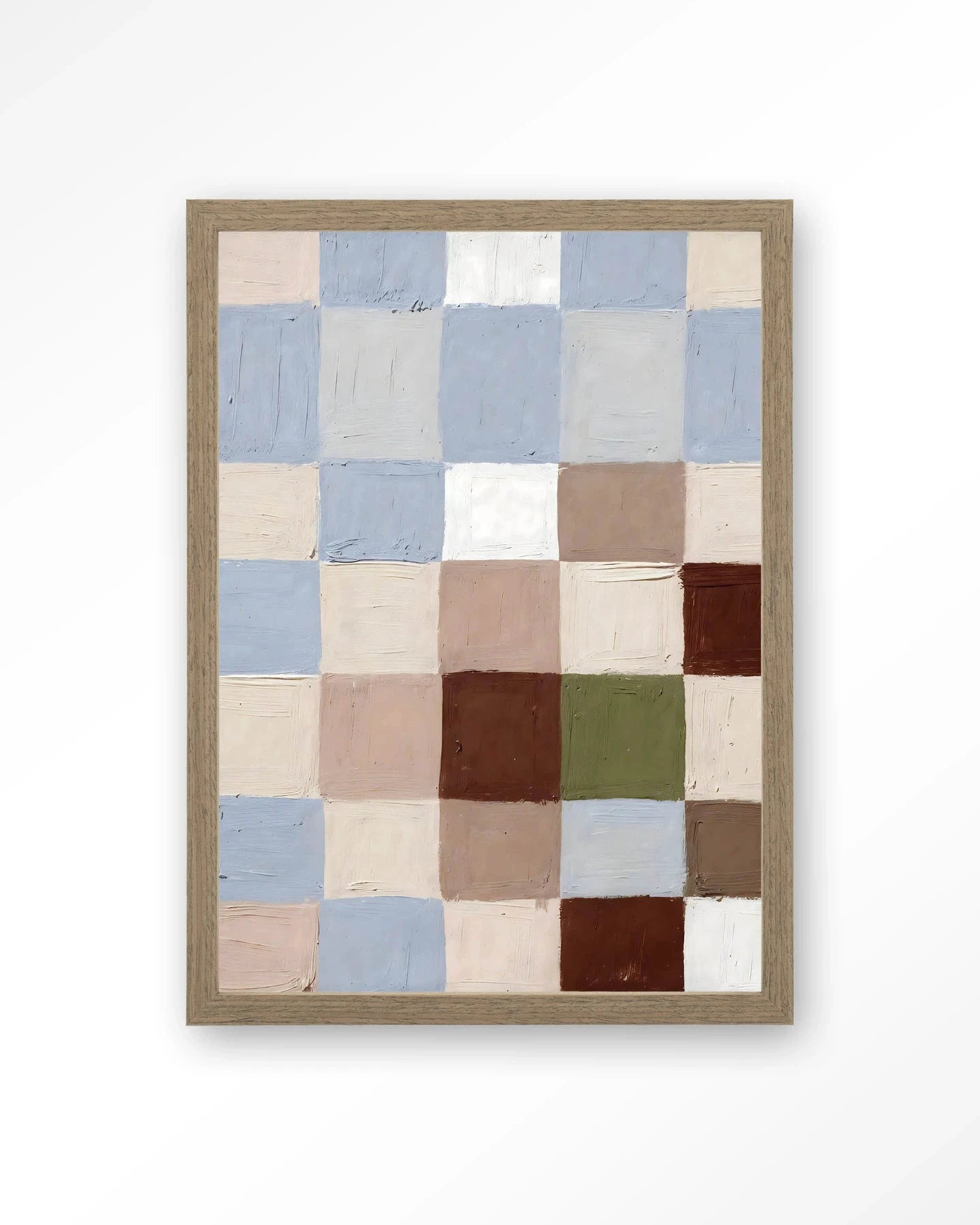 Blue Blocks - Moderne Wanddecoratie | Artprint, Glass Art, Wandkleed by Urban Cotton
