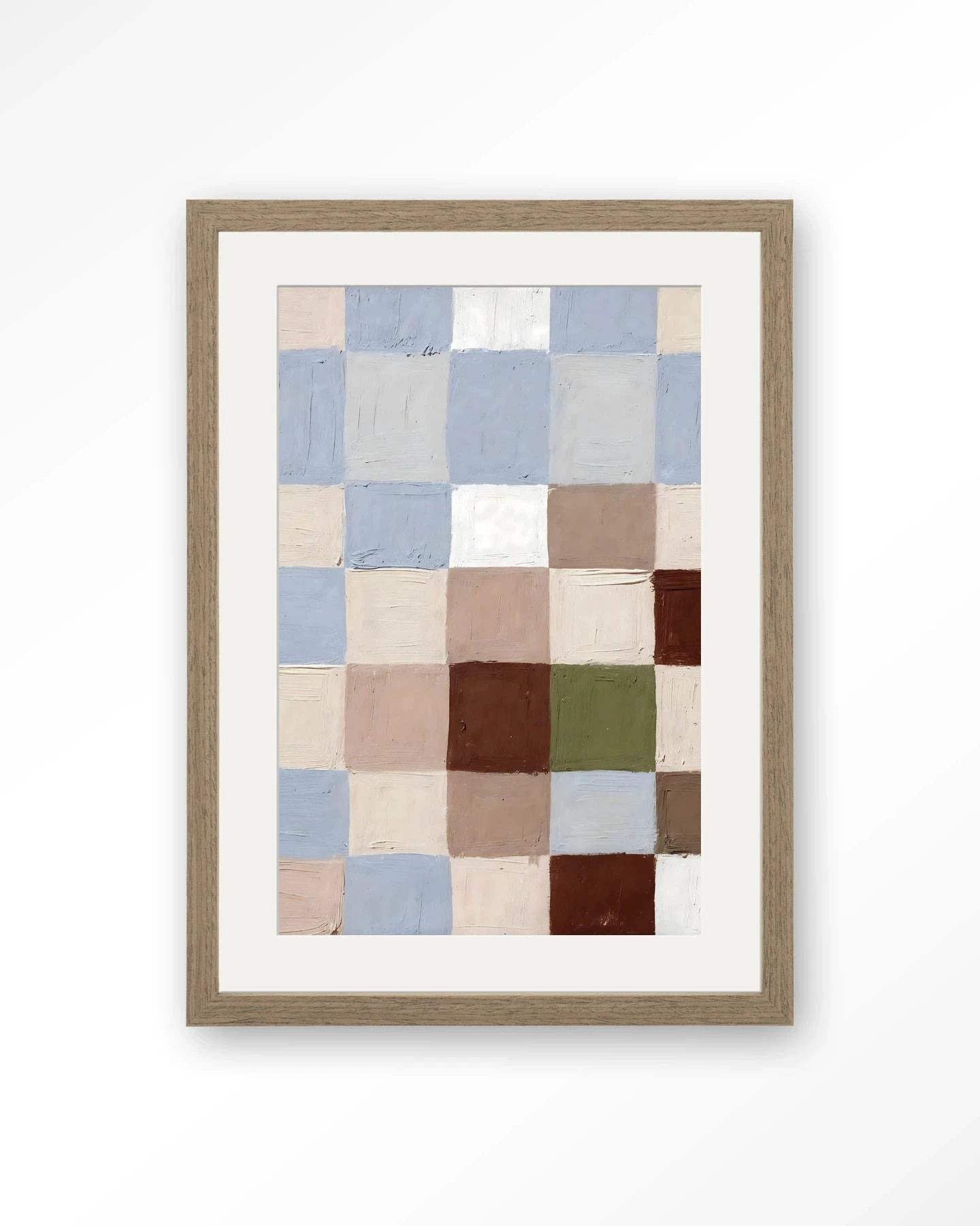 Blue Blocks - Moderne Wanddecoratie | Artprint, Glass Art, Wandkleed by Urban Cotton