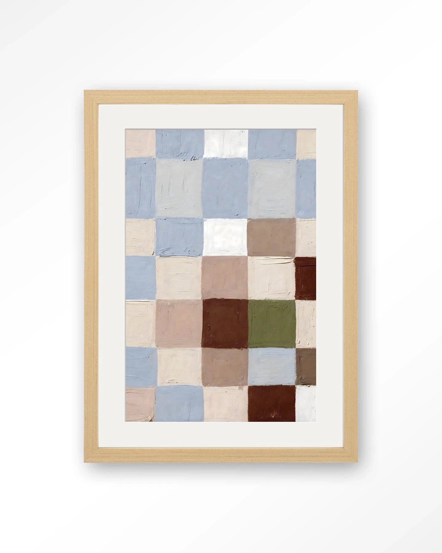 Blue Blocks - Moderne Wanddecoratie | Artprint, Glass Art, Wandkleed by Urban Cotton