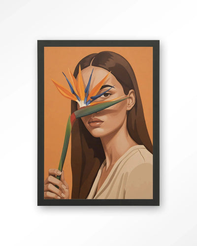 Girl Of Paradise - Moderne Wanddecoratie | Artprint, Glass Art, Wandkleed by Urban Cotton