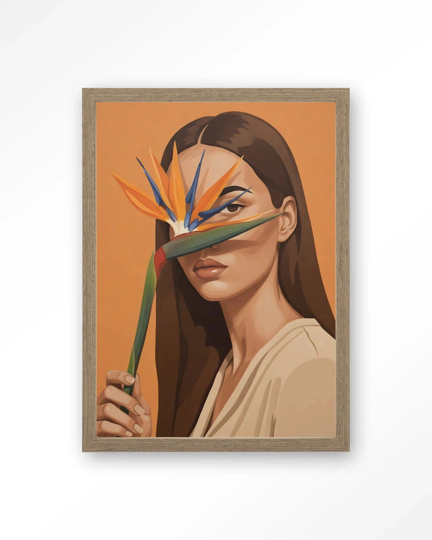 Girl Of Paradise - Moderne Wanddecoratie | Artprint, Glass Art, Wandkleed by Urban Cotton