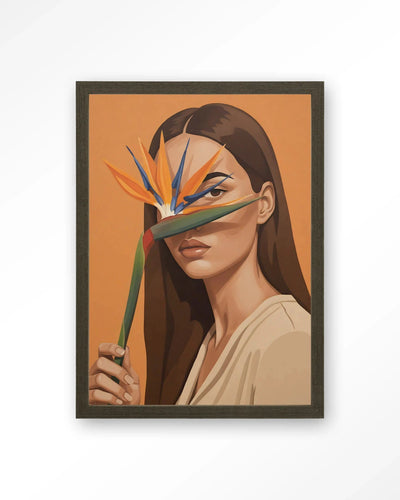 Girl Of Paradise - Moderne Wanddecoratie | Artprint, Glass Art, Wandkleed by Urban Cotton