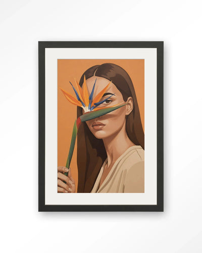 Girl Of Paradise - Moderne Wanddecoratie | Artprint, Glass Art, Wandkleed by Urban Cotton