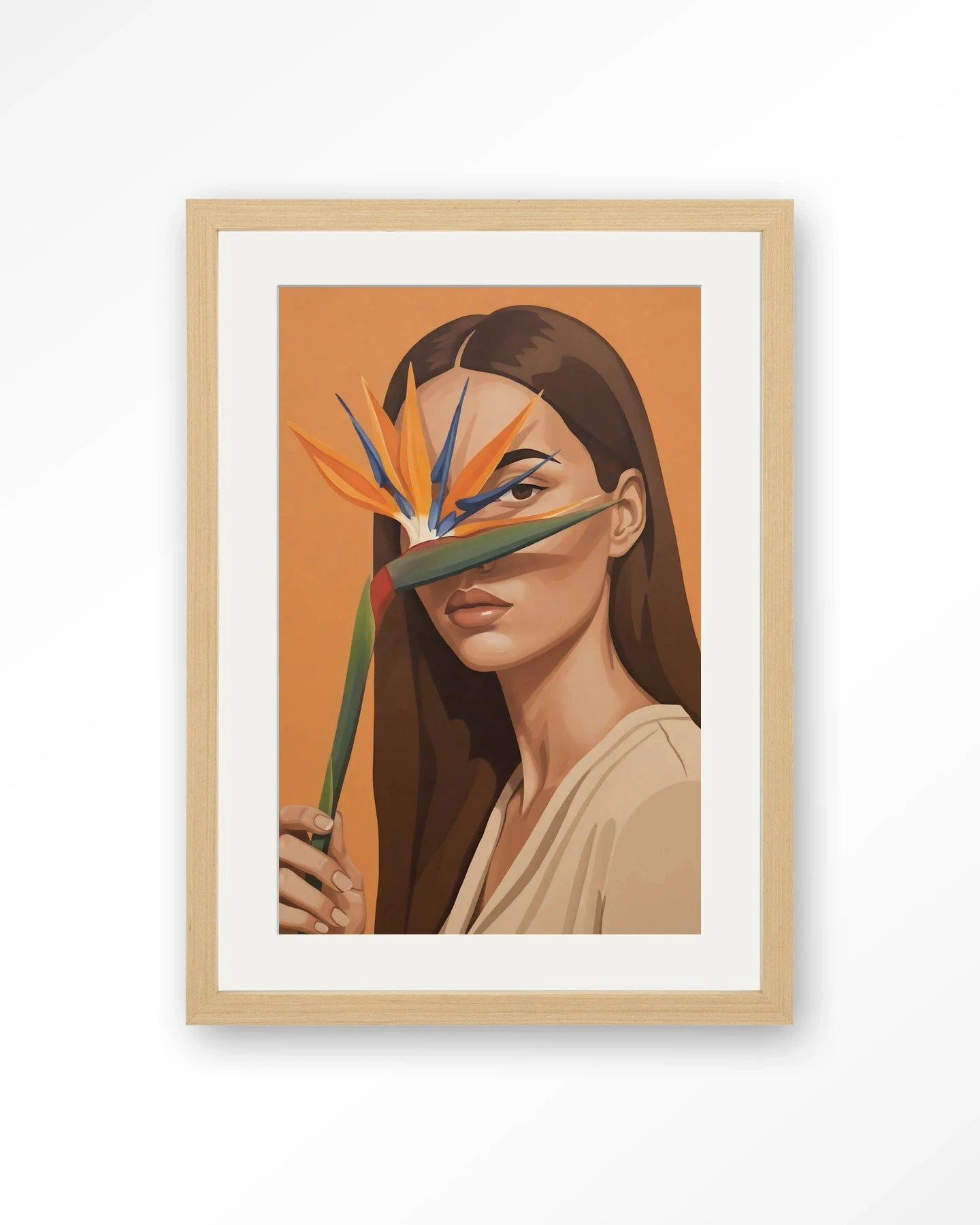 Girl Of Paradise - Moderne Wanddecoratie | Artprint, Glass Art, Wandkleed by Urban Cotton