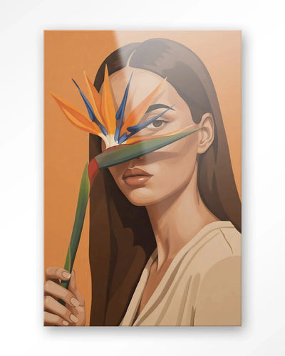 Girl Of Paradise - Moderne Wanddecoratie | Artprint, Glass Art, Wandkleed by Urban Cotton