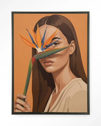 Girl Of Paradise - Moderne Wanddecoratie | Artprint, Glass Art, Wandkleed by Urban Cotton