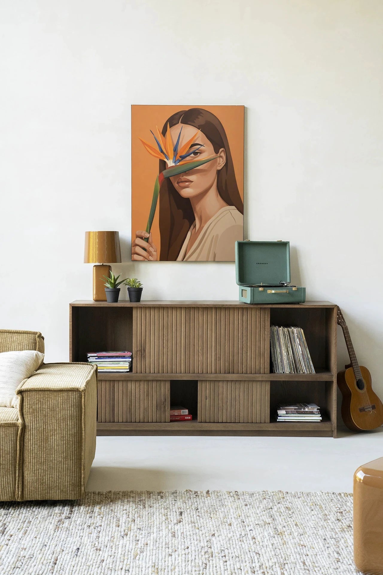 Girl Of Paradise - Moderne Wanddecoratie | Artprint, Glass Art, Wandkleed by Urban Cotton