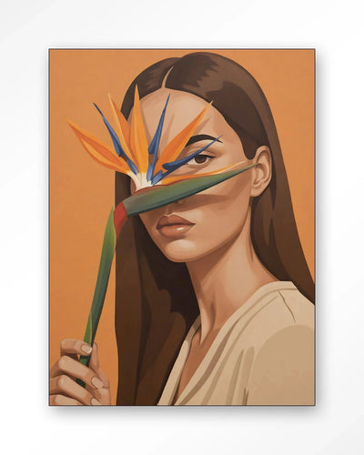 Girl Of Paradise - Moderne Wanddecoratie | Artprint, Glass Art, Wandkleed by Urban Cotton
