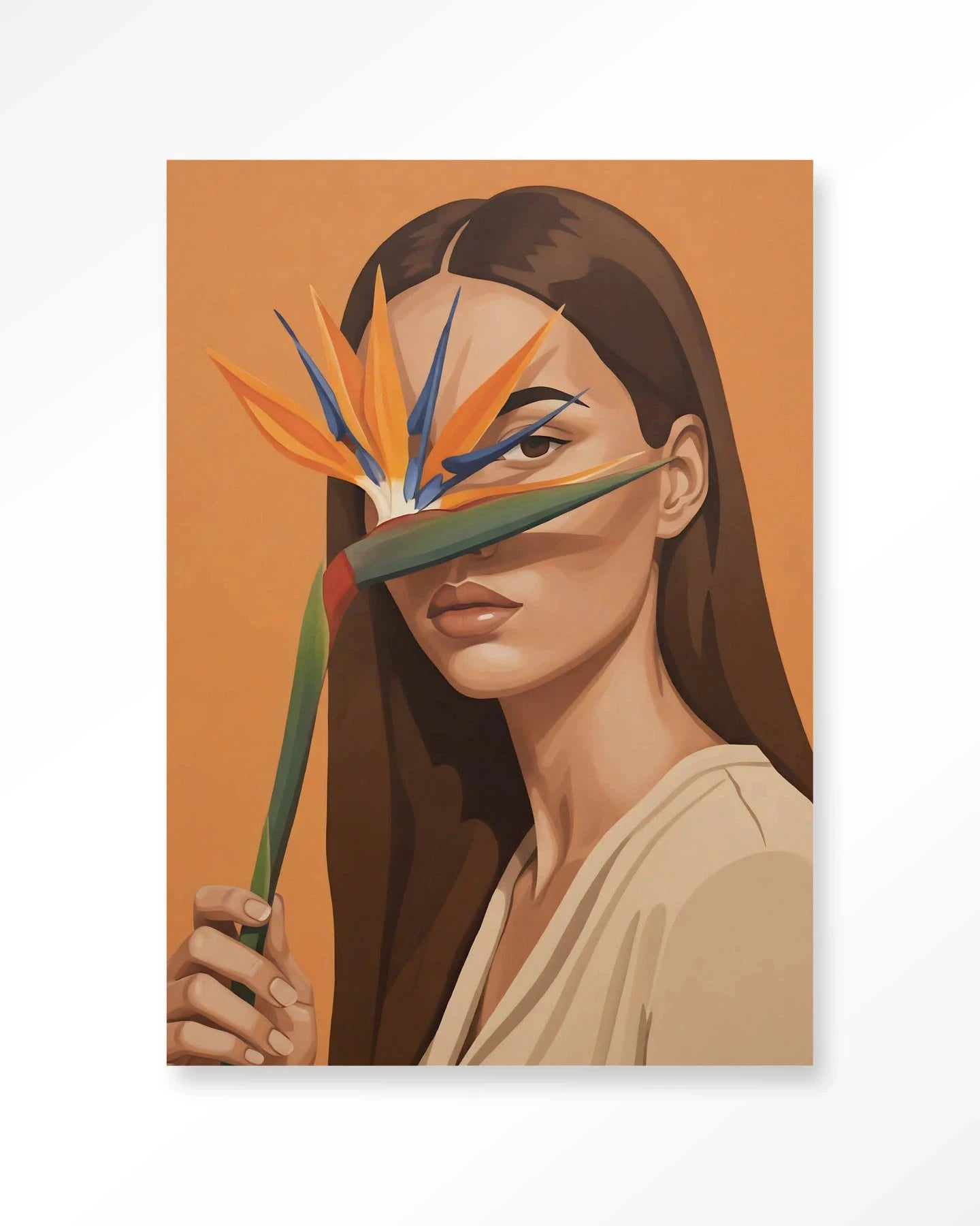 Girl Of Paradise - Moderne Wanddecoratie | Artprint, Glass Art, Wandkleed by Urban Cotton