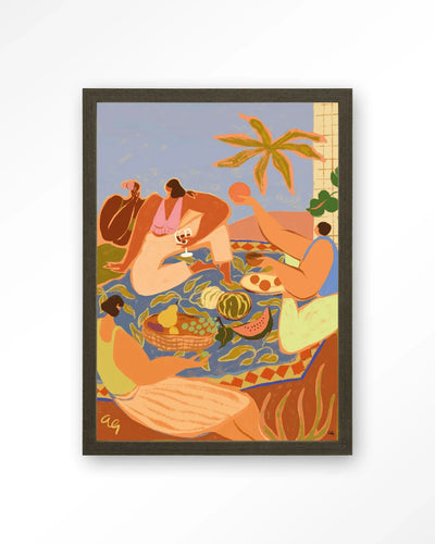 Summer Picnic - Moderne Wanddecoratie | Artprint, Glass Art, Wandkleed by Urban Cotton