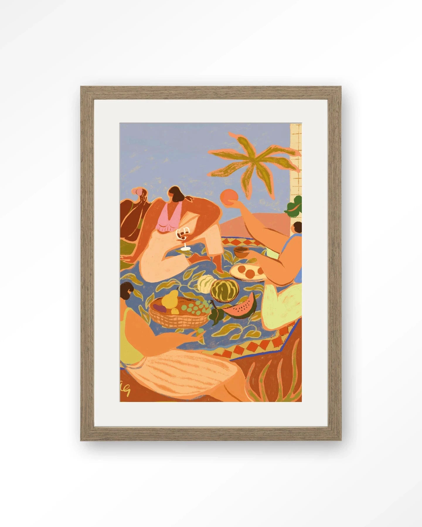 Summer Picnic - Moderne Wanddecoratie | Artprint, Glass Art, Wandkleed by Urban Cotton