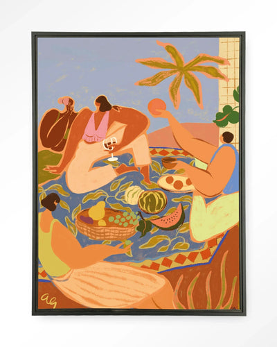 Summer Picnic - Moderne Wanddecoratie | Artprint, Glass Art, Wandkleed by Urban Cotton