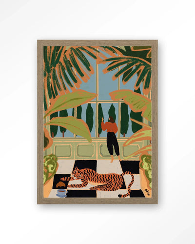 Green House - Moderne Wanddecoratie | Artprint, Glass Art, Wandkleed by Urban Cotton