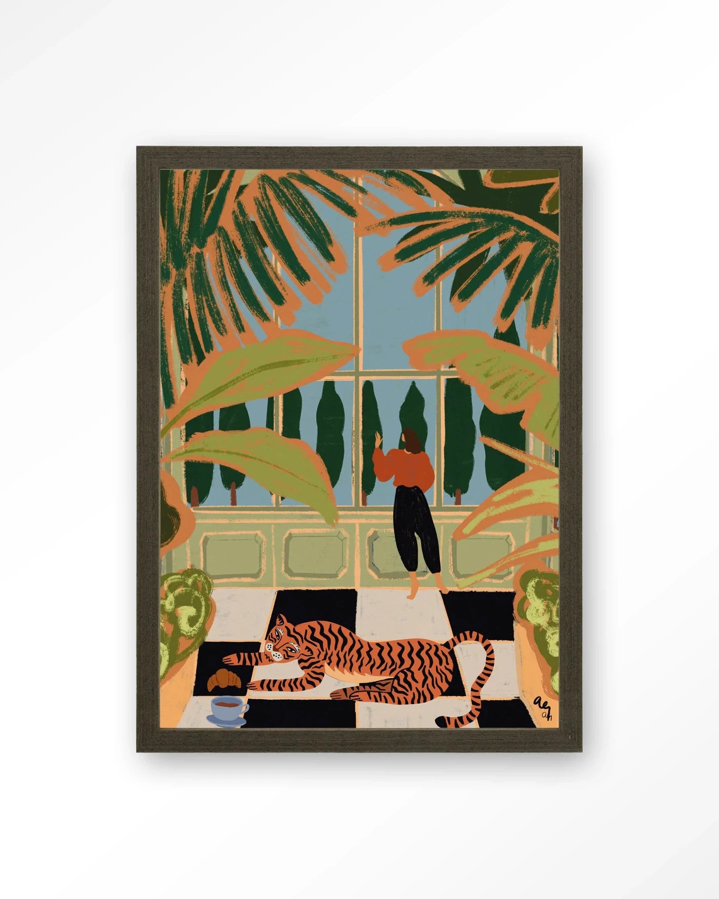 Green House - Moderne Wanddecoratie | Artprint, Glass Art, Wandkleed by Urban Cotton