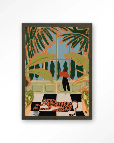 Green House - Moderne Wanddecoratie | Artprint, Glass Art, Wandkleed by Urban Cotton