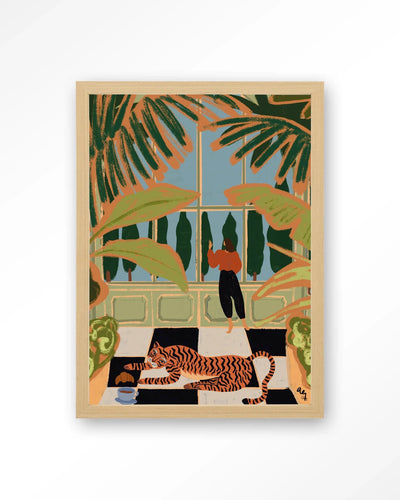 Green House - Moderne Wanddecoratie | Artprint, Glass Art, Wandkleed by Urban Cotton