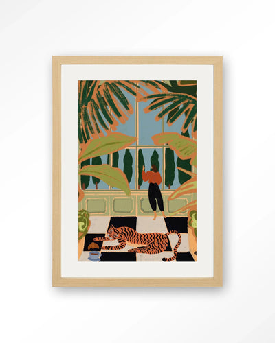 Green House - Moderne Wanddecoratie | Artprint, Glass Art, Wandkleed by Urban Cotton