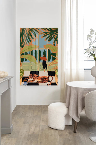 Green House - Moderne Wanddecoratie | Artprint, Glass Art, Wandkleed by Urban Cotton
