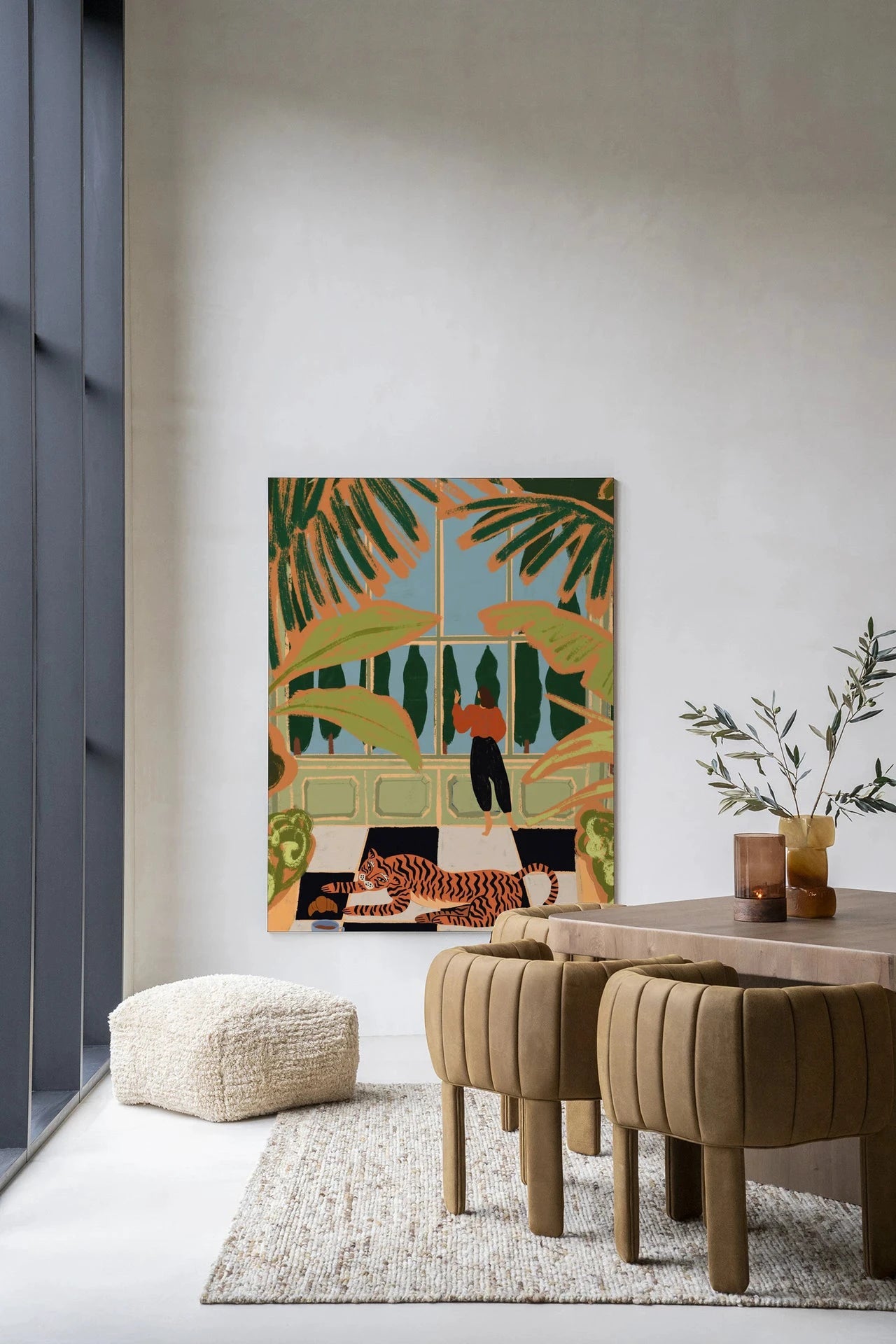 Green House - Moderne Wanddecoratie | Artprint, Glass Art, Wandkleed by Urban Cotton