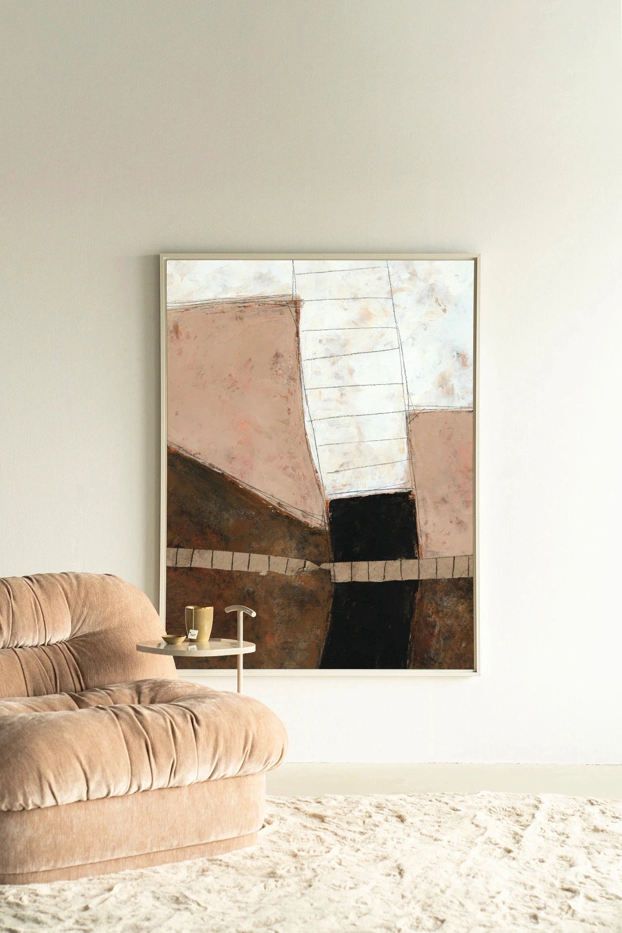 Abstract 9 - Moderne Wanddecoratie | Artprint, Glass Art, Wandkleed by Urban Cotton
