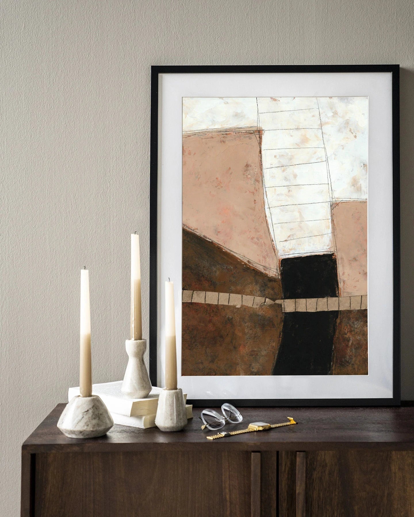 Abstract 9 - Moderne Wanddecoratie | Artprint, Glass Art, Wandkleed by Urban Cotton