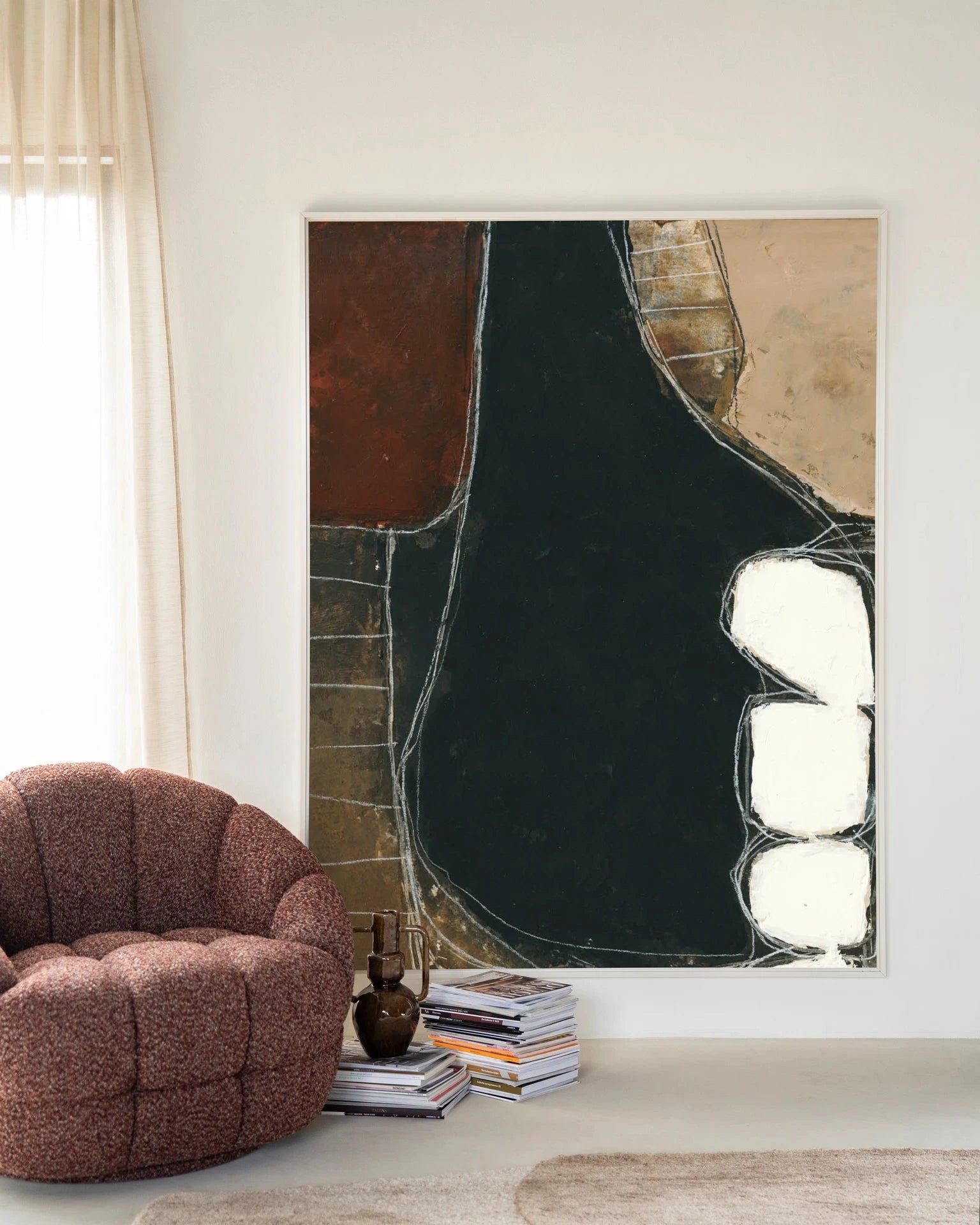 Abstract 10 - Moderne Wanddecoratie | Artprint, Glass Art, Wandkleed by Urban Cotton