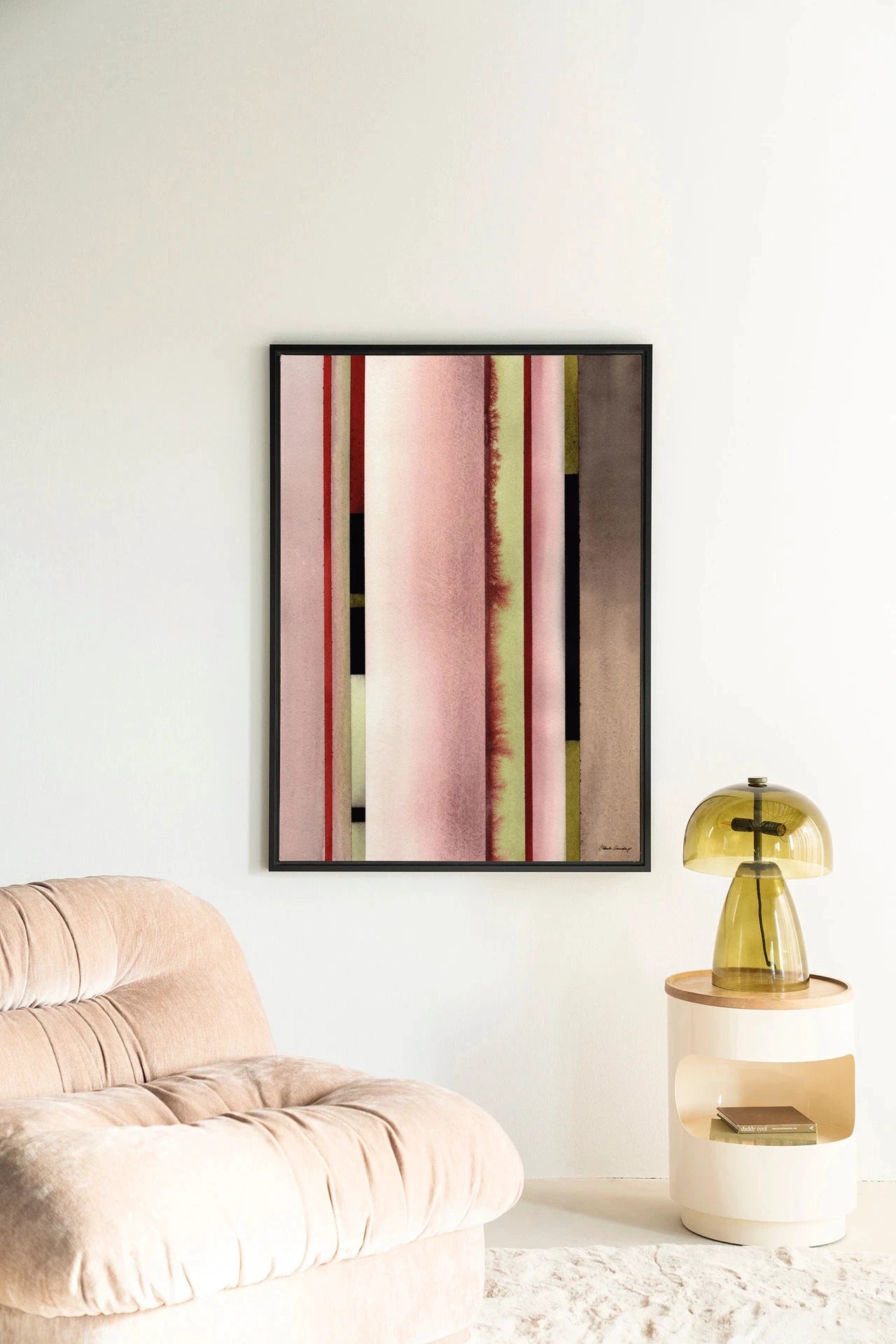 Vertical Rose - Moderne Wanddecoratie | Artprint, Glass Art, Wandkleed by Urban Cotton