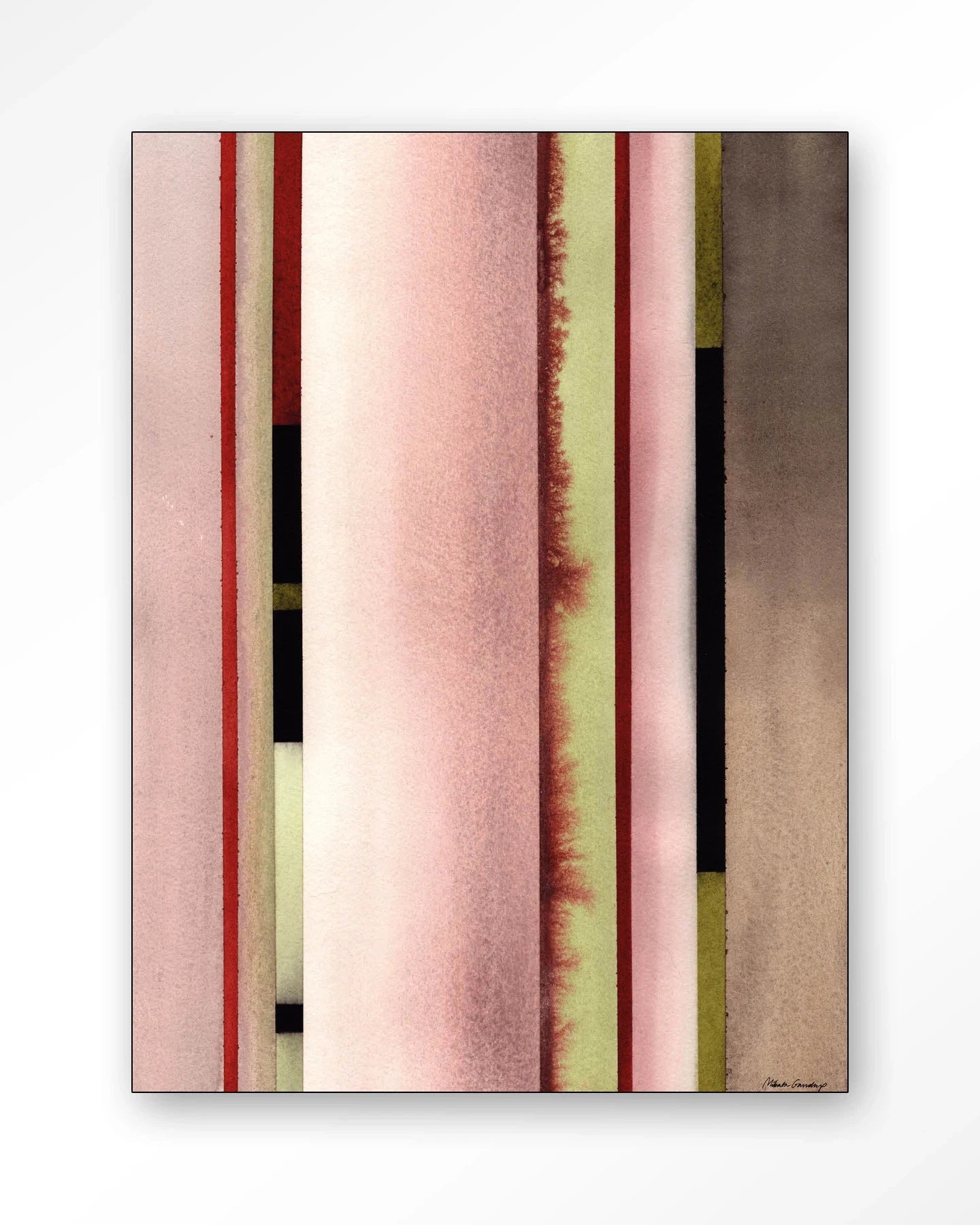 Vertical Rose - Moderne Wanddecoratie | Artprint, Glass Art, Wandkleed by Urban Cotton