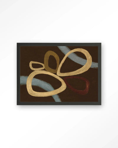 Ring Of Abstraction Brown - Moderne Wanddecoratie | Artprint, Glass Art, Wandkleed by Urban Cotton