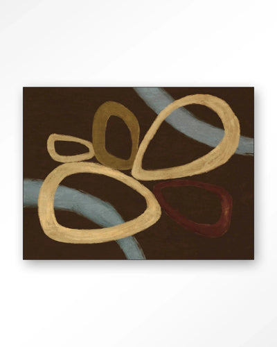 Ring Of Abstraction Brown - Moderne Wanddecoratie | Artprint, Glass Art, Wandkleed by Urban Cotton