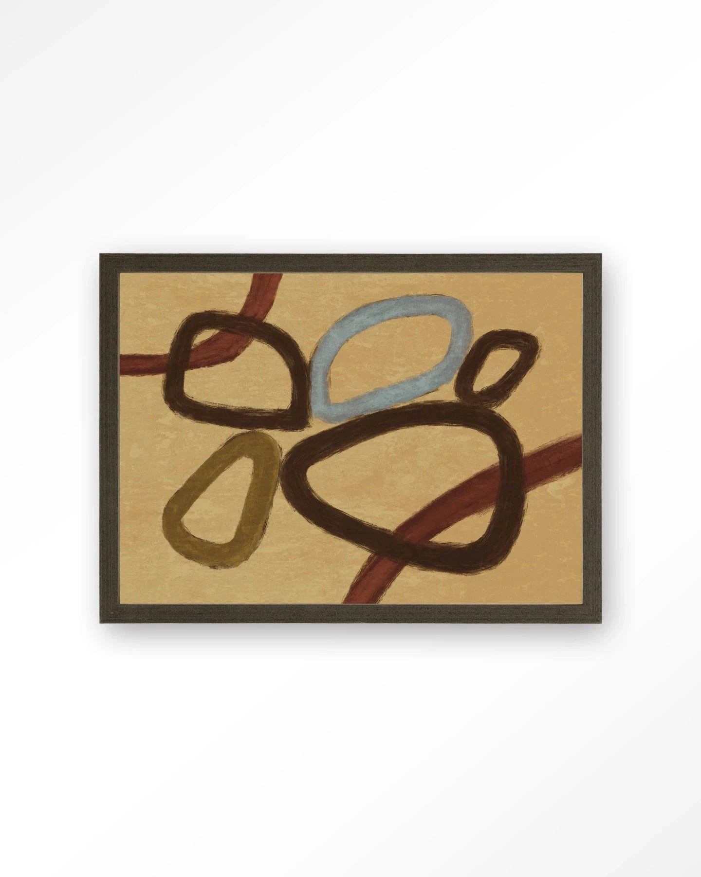 Ring Of Abstraction Yellow - Moderne Wanddecoratie | Artprint, Glass Art, Wandkleed by Urban Cotton