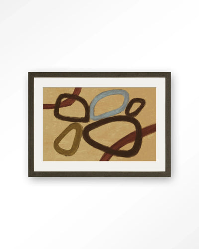 Ring Of Abstraction Yellow - Moderne Wanddecoratie | Artprint, Glass Art, Wandkleed by Urban Cotton