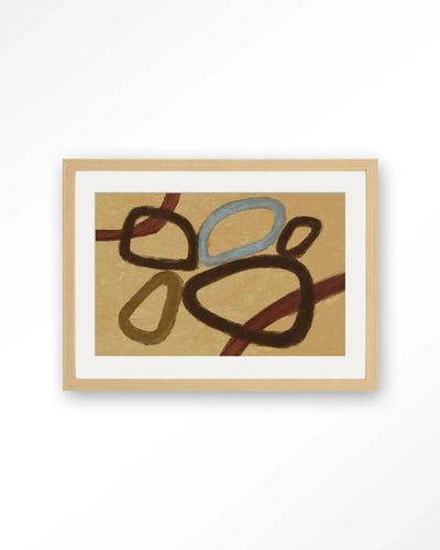 Ring Of Abstraction Yellow - Moderne Wanddecoratie | Artprint, Glass Art, Wandkleed by Urban Cotton