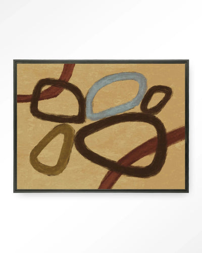Ring Of Abstraction Yellow - Moderne Wanddecoratie | Artprint, Glass Art, Wandkleed by Urban Cotton