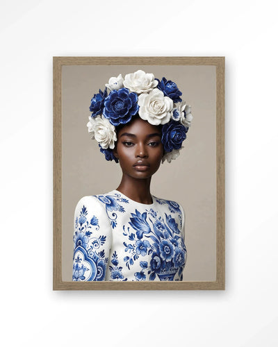 Blue Duchess - Moderne Wanddecoratie | Artprint, Glass Art, Wandkleed by Urban Cotton