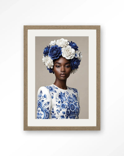 Blue Duchess - Moderne Wanddecoratie | Artprint, Glass Art, Wandkleed by Urban Cotton
