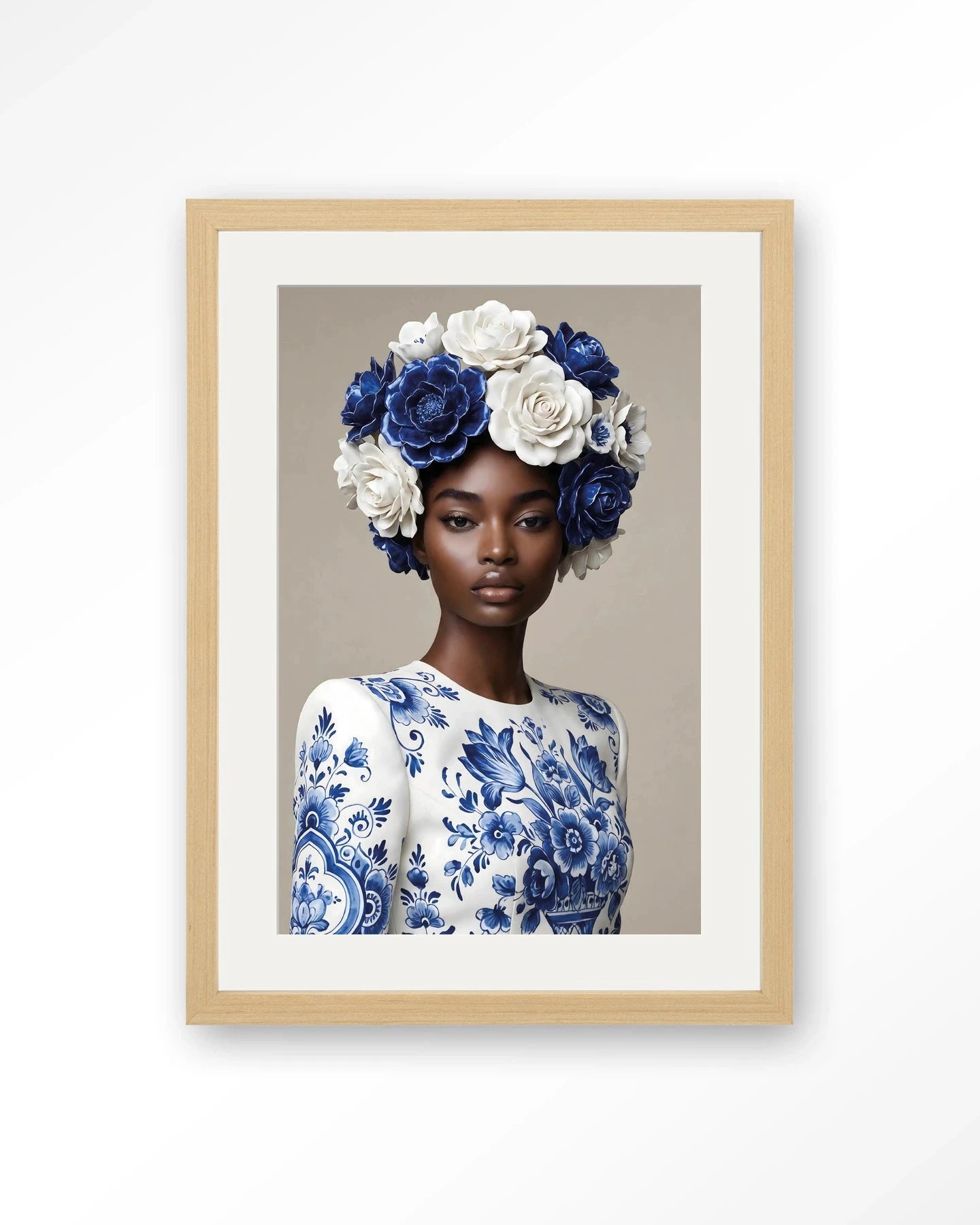 Blue Duchess - Moderne Wanddecoratie | Artprint, Glass Art, Wandkleed by Urban Cotton