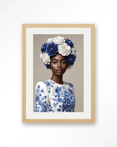 Blue Duchess - Moderne Wanddecoratie | Artprint, Glass Art, Wandkleed by Urban Cotton