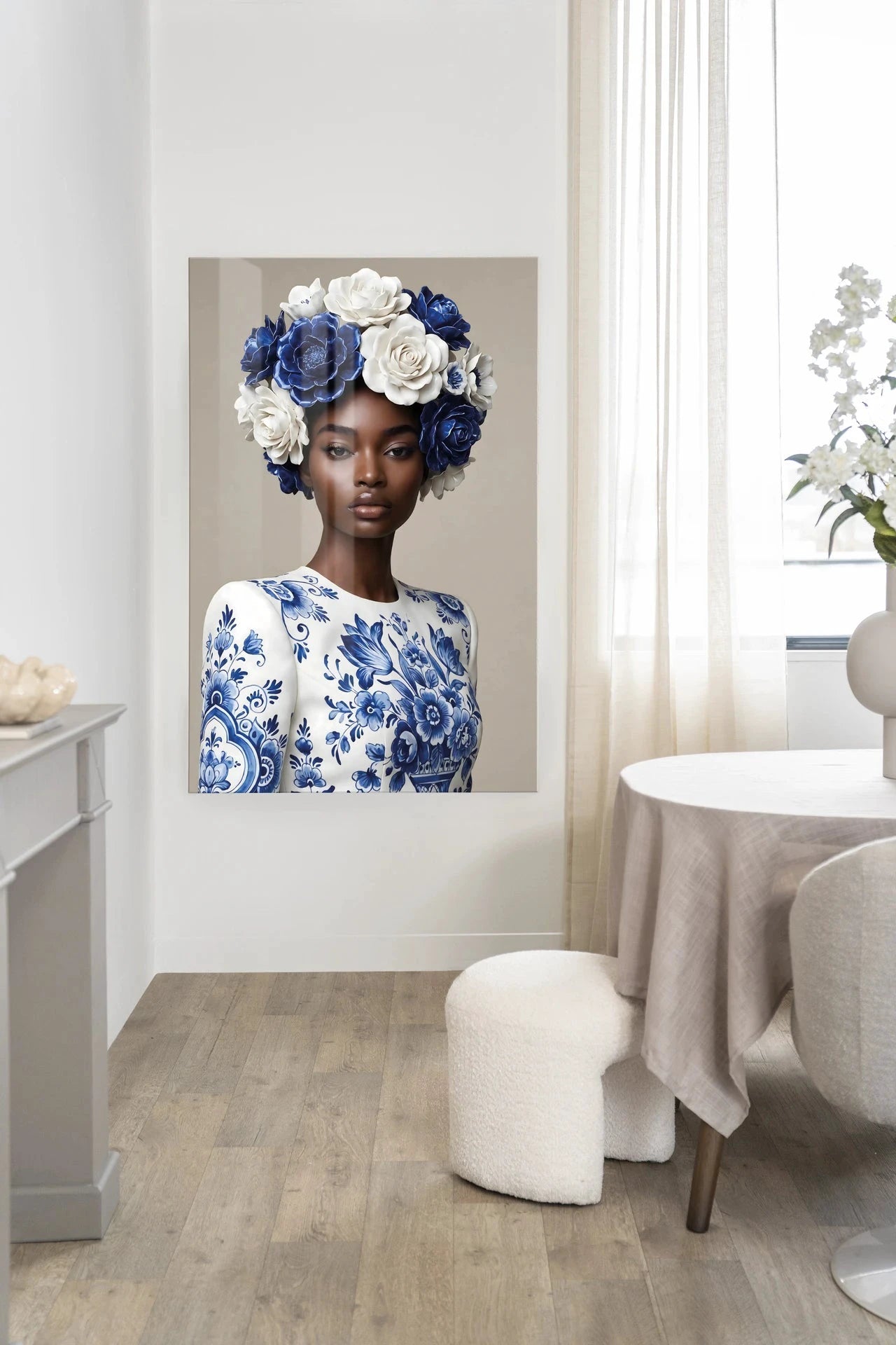 Blue Duchess - Moderne Wanddecoratie | Artprint, Glass Art, Wandkleed by Urban Cotton