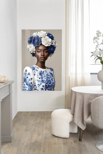 Blue Duchess - Moderne Wanddecoratie | Artprint, Glass Art, Wandkleed by Urban Cotton