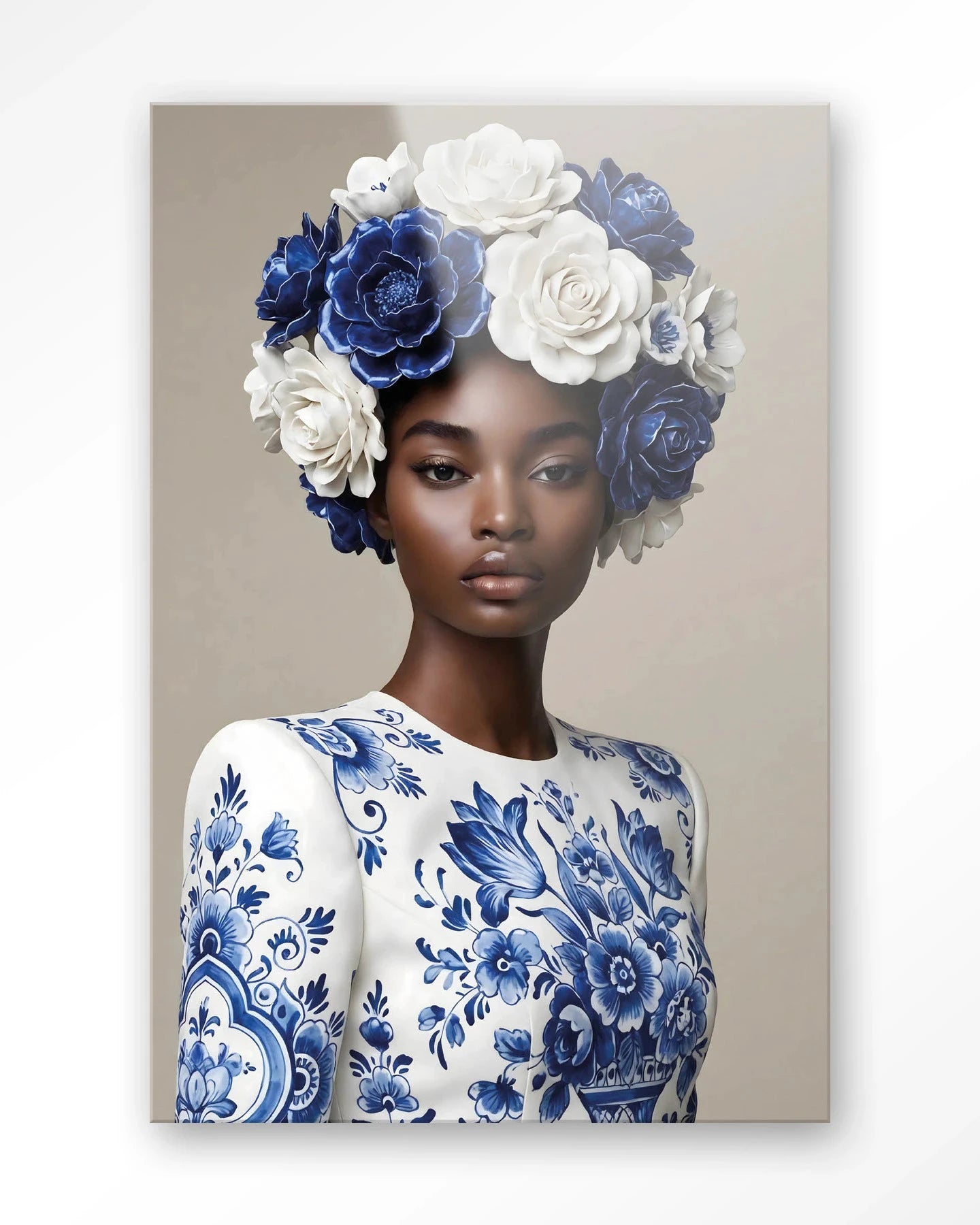 Blue Duchess - Moderne Wanddecoratie | Artprint, Glass Art, Wandkleed by Urban Cotton