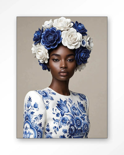 Blue Duchess - Moderne Wanddecoratie | Artprint, Glass Art, Wandkleed by Urban Cotton